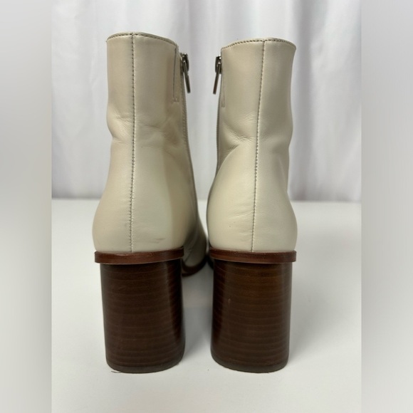 Dolce Vita Ivory Leather Ankle Boots Size 8 - Picture 5 of 9